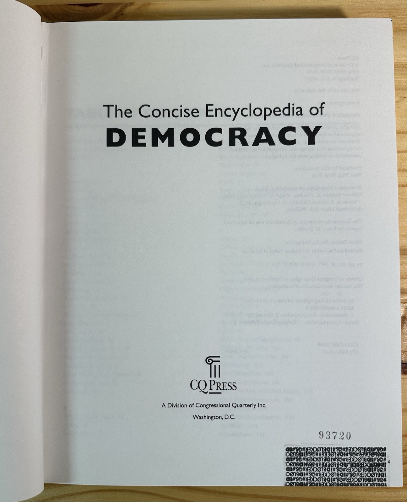 Concise Encyclopedia of Democracy