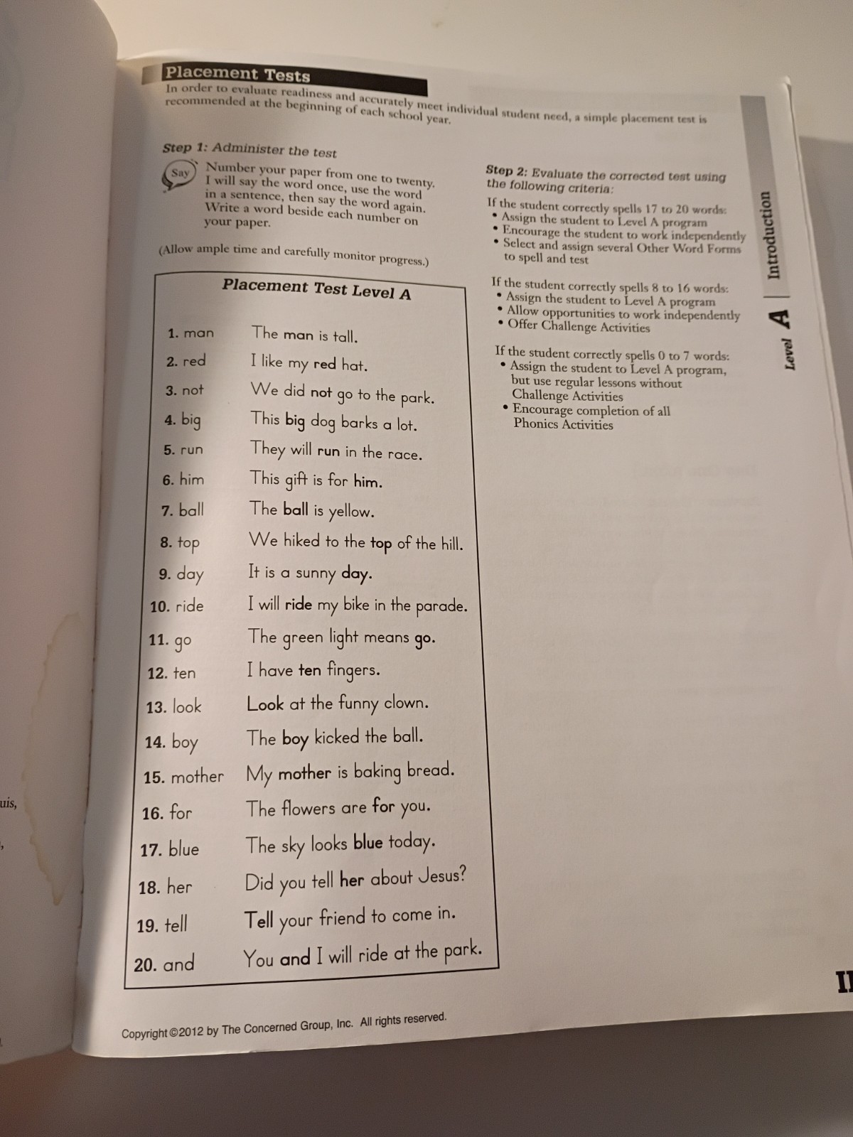 A Reason For Spelling Level A: Teacher Guidebook Phonics Fun & Scripture Values