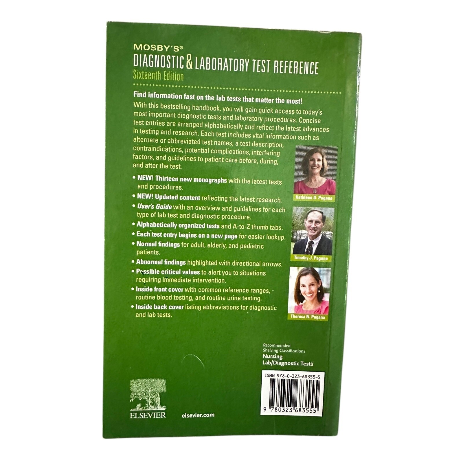 Mosby’s Diagnostic & Laboratory Test Reference Sixteenth Edition