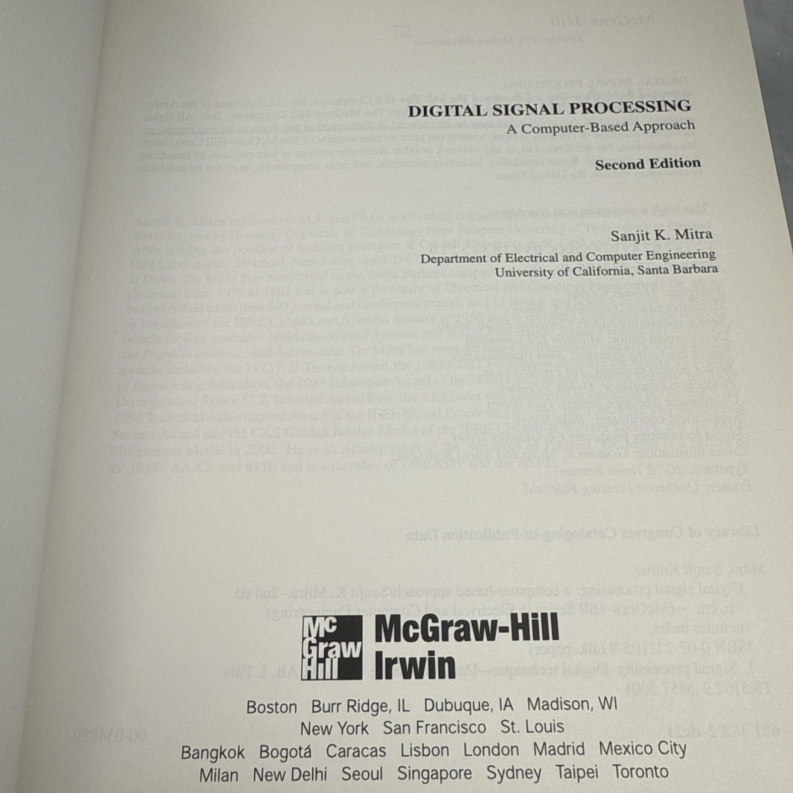 Mcgraw-Hill Series in Electrical and Computer Engineering: Digital Signal…