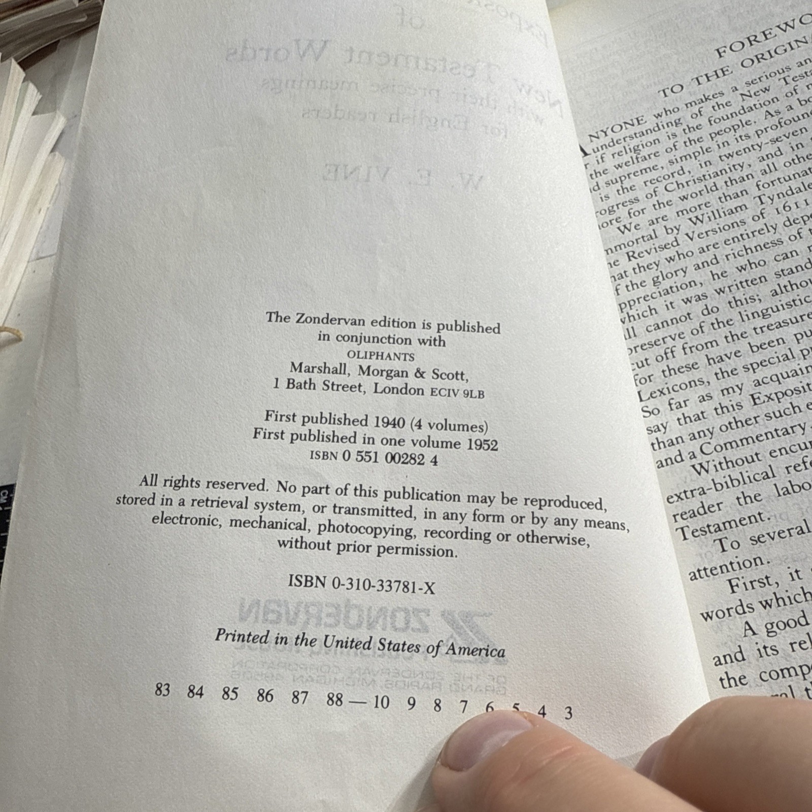 Expository Dictionary New Testament Greek Holy Bible Christian Theology Student