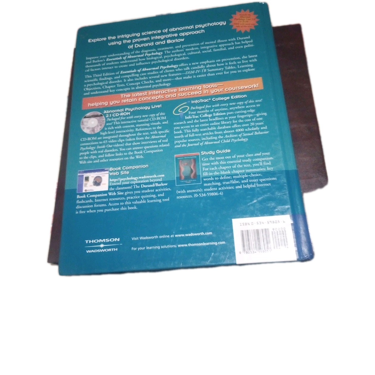 Essentials of Abnormal Psychology by V. Mark Durand and David H. Barlow…