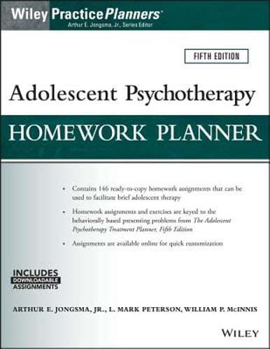 Adolescent Psychotherapy Homework Planner by David J Berghuis: Used