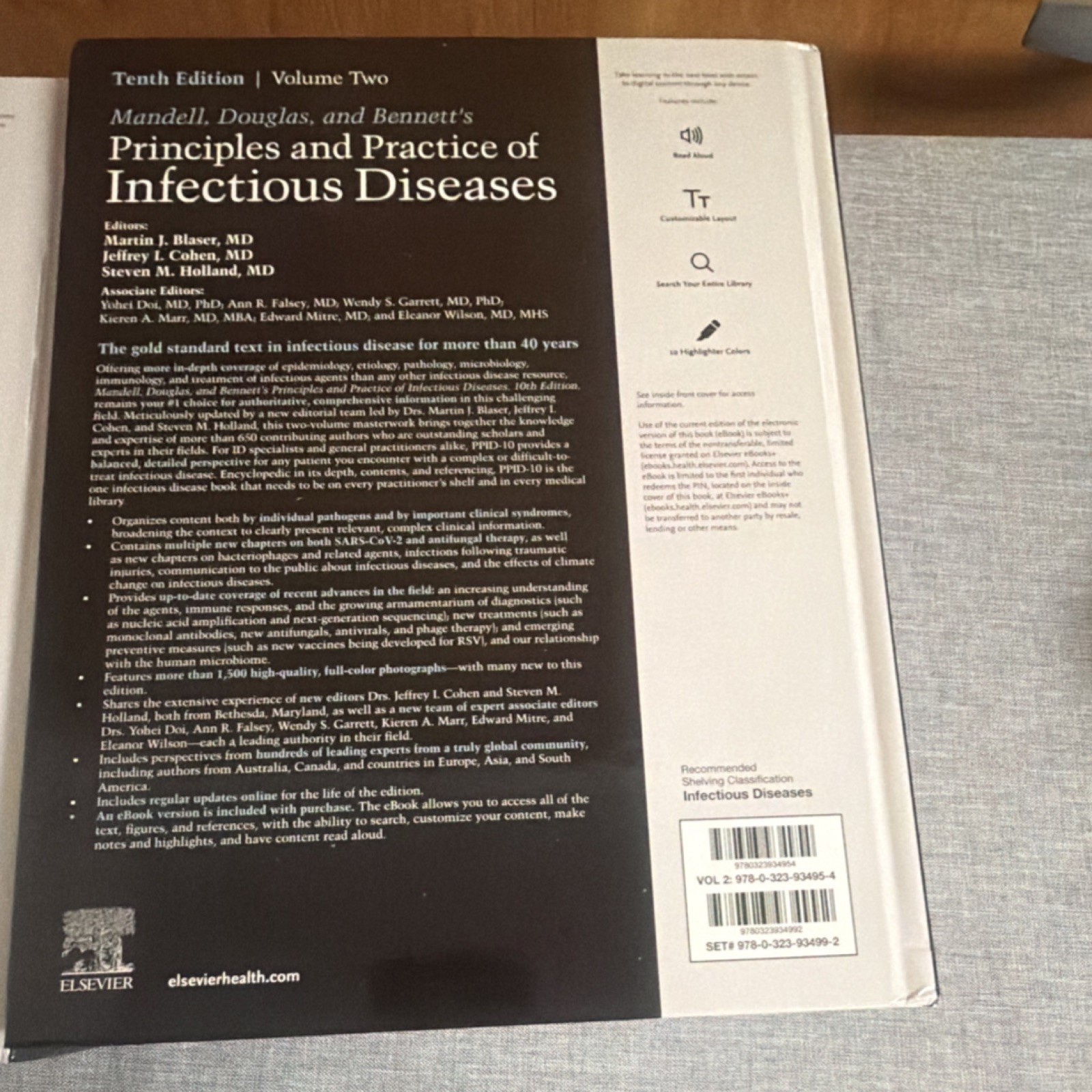 Mandell Principles and Practice of Infectious Diseases Tenth Ed 2-Volume Set New