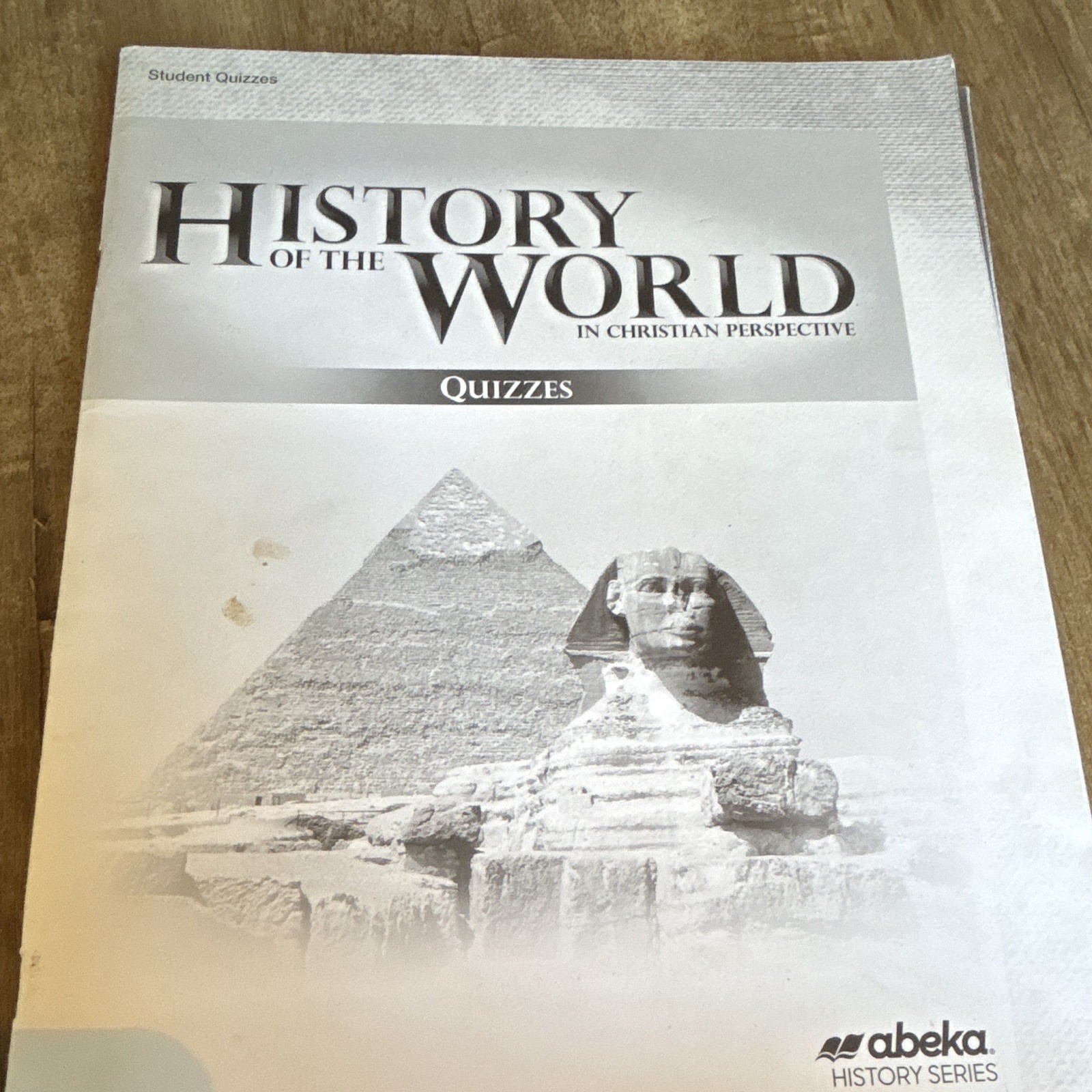 A Beka Book Abeka History Series History of the World Quiz Key Paperback