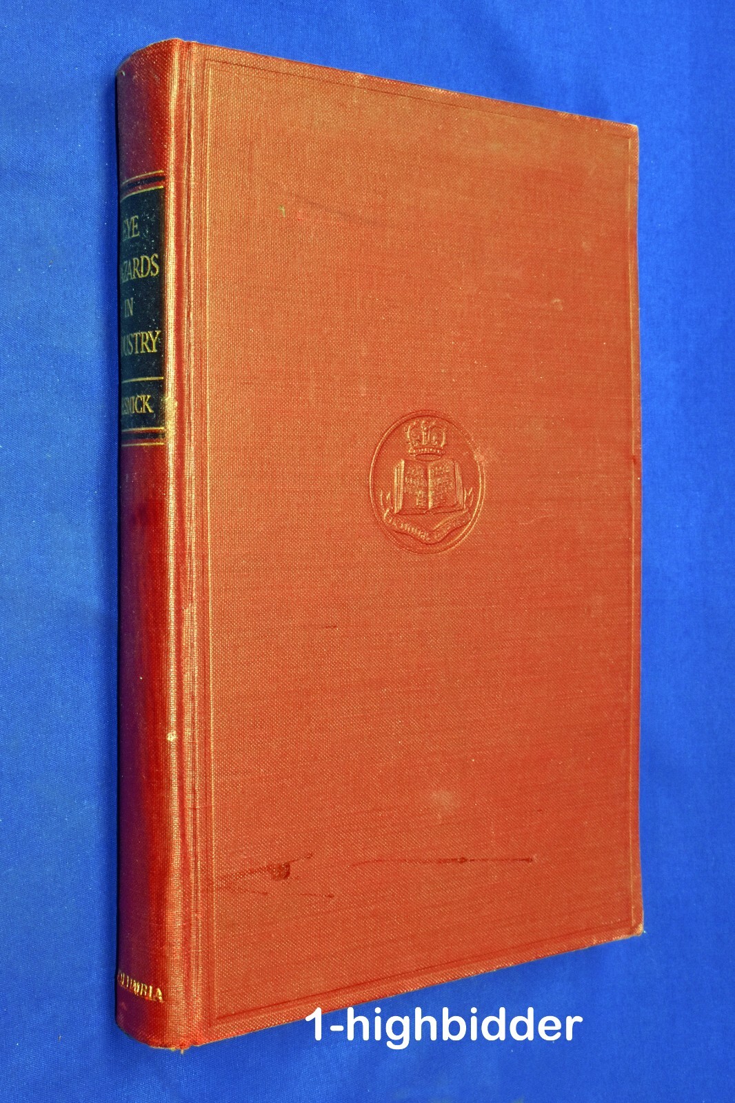 Vtg 1941 Eye Hazards in Industry: Extent Cause and Means of Prevention Resnick